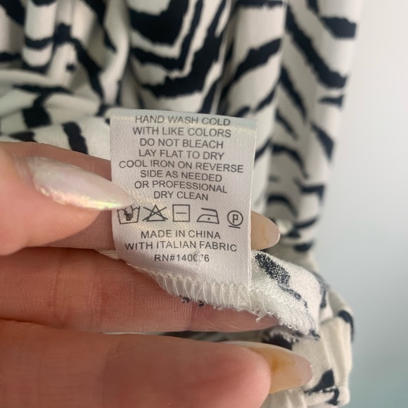 Generation Love Zebra Print V-Neck Blouse - Picture 11 of 12